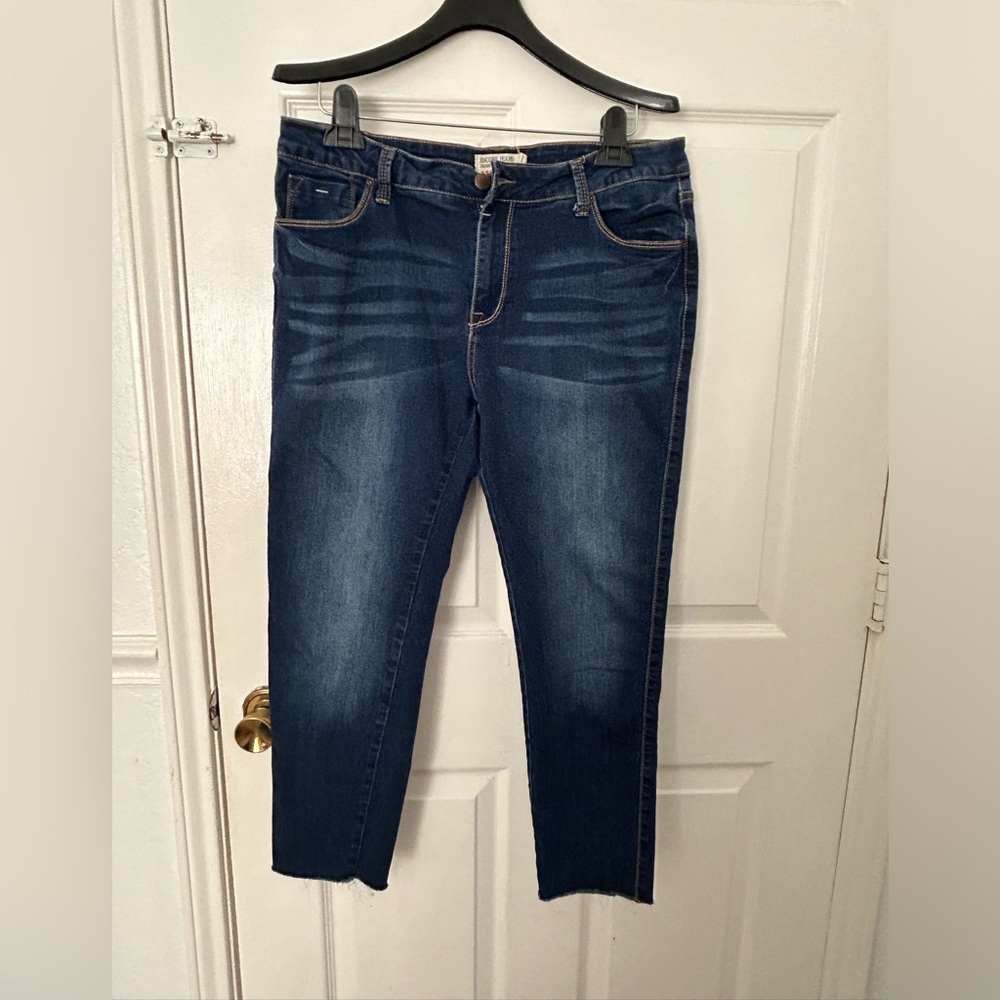 Encore Jeans Dark Wash Skinny Jeans with Subtle Fading